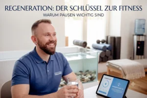 Personal Trainer Richard Proch unterstützt die Regeneration nach dem Training eines Klienten in Dresden Blasewitz